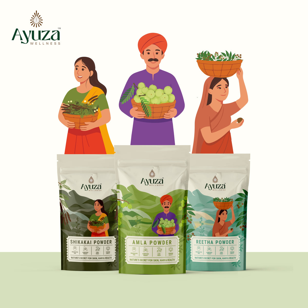 Pack Of 3 ( Amla, Reetha, Shikakai )